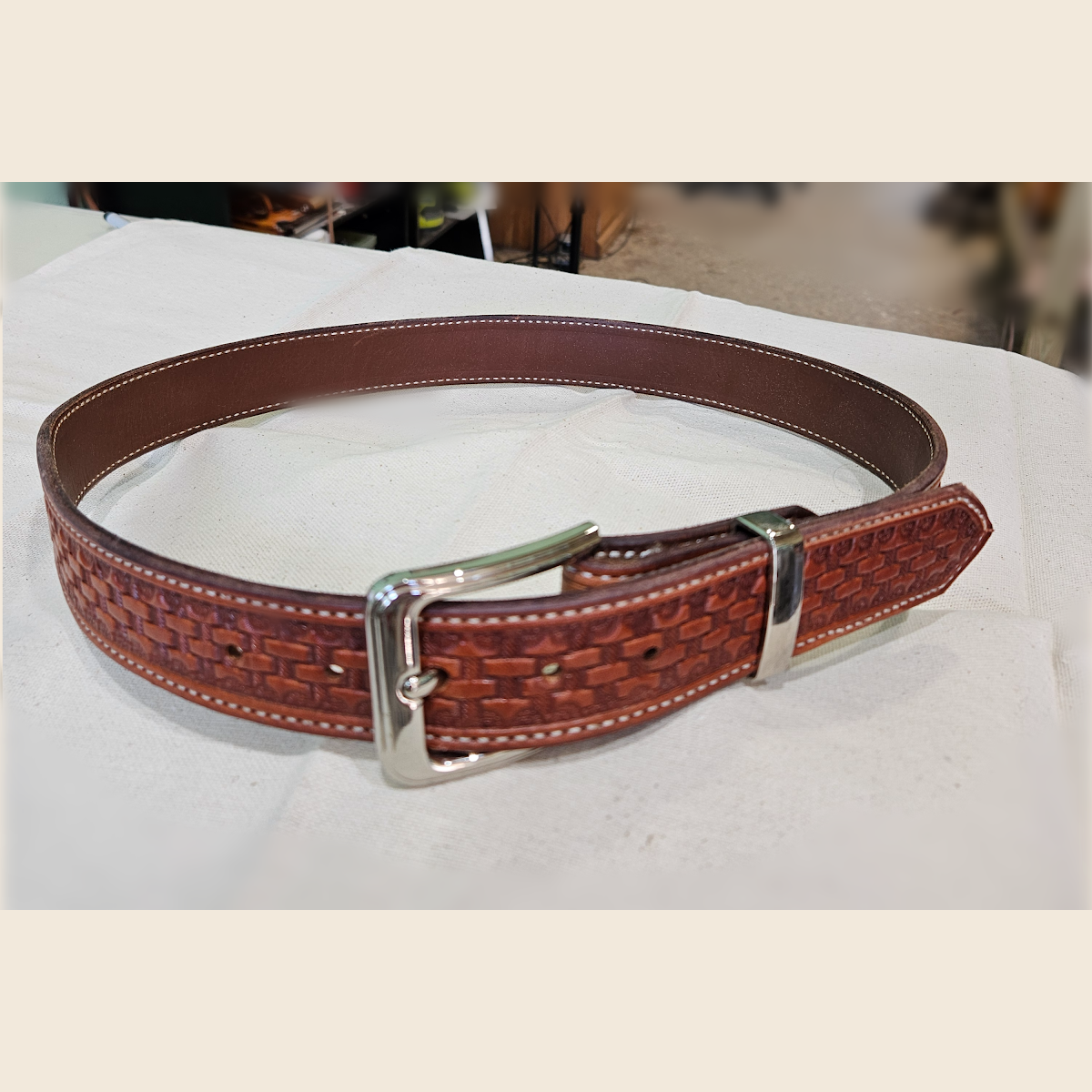 Basket Stamped Belt